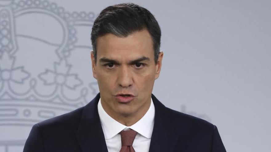 Pedro Sánchez, en la comparecencia de este miércoles.