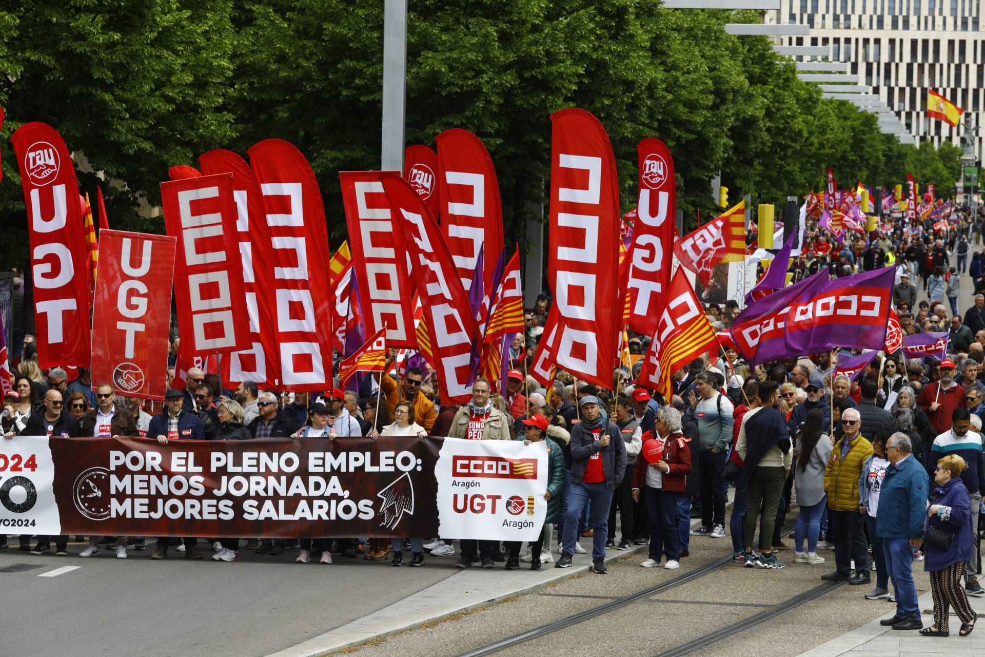 Manifestación del 1º de Mayo en Zaragoza