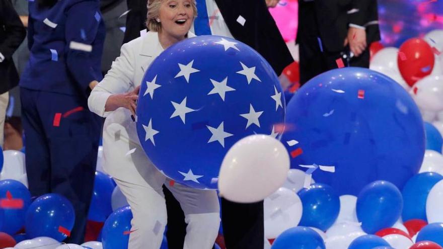 Hillary Clinton, durante el cierre de la convención del Partido Demócrata en Filadelfia.