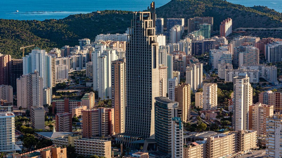 Rascacielos en la ciudad de Benidorm.