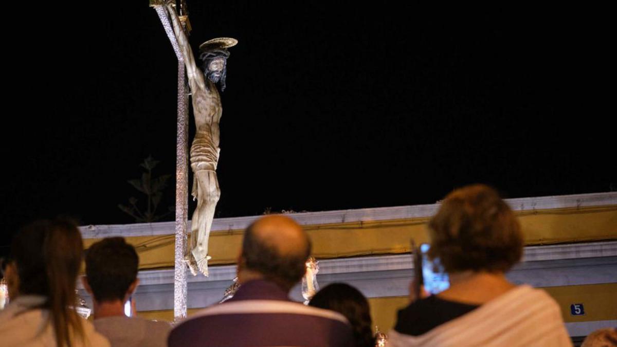 El Cristo de La Laguna, durante la procesión. |