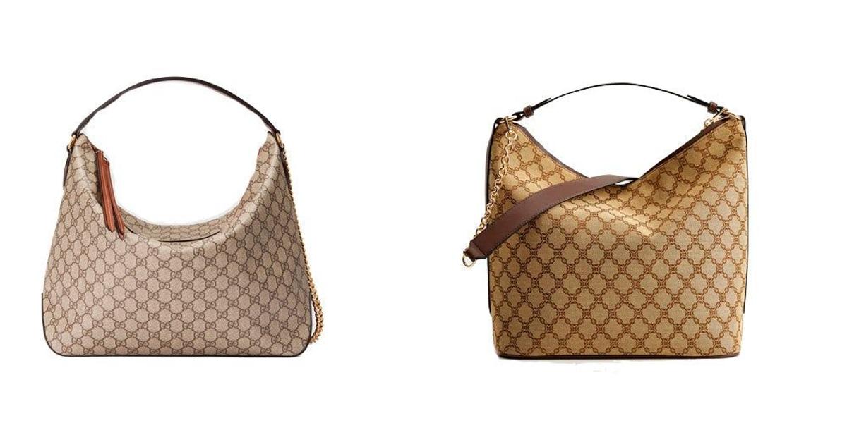 Bolso de hombro de Gucci y su clon de Mango