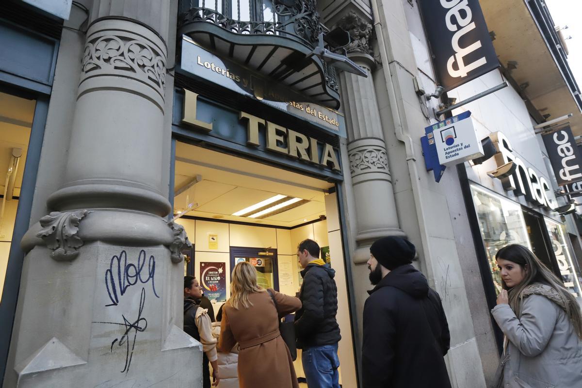 Una administración de lotería en el centro de Zaragoza