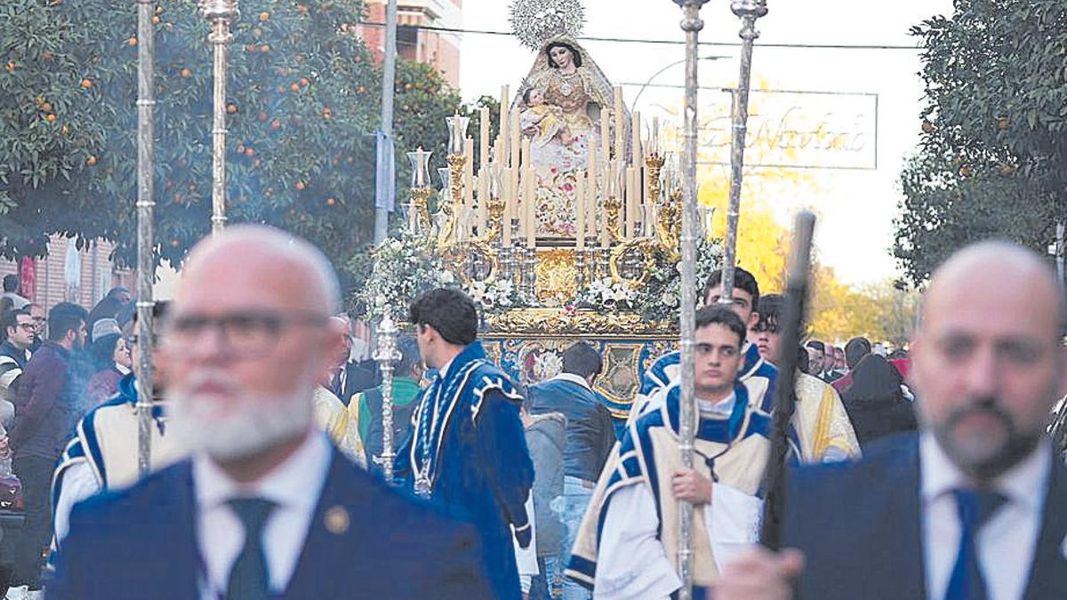 La Virgen de Belén, en la procesión del pasado año.