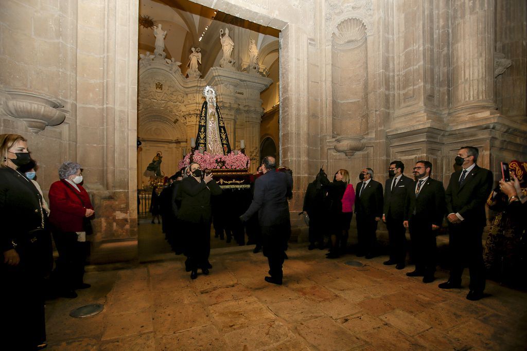 Semana Santa de Lorca 2022: Virgen de la Soledad del Paso Negro, iglesia y procesión