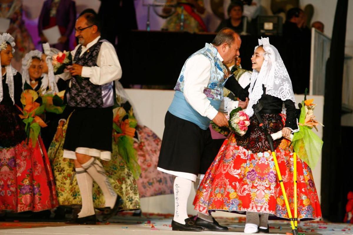 Eva María Papí, en la gala de elección de la Bellea del Foc infantil de 2021.