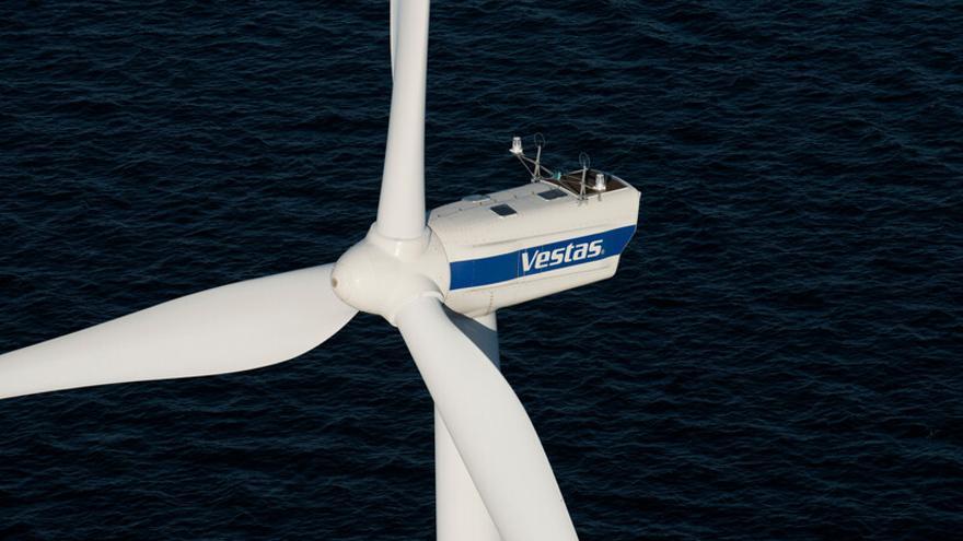 Un aerogenerador de Vestas.