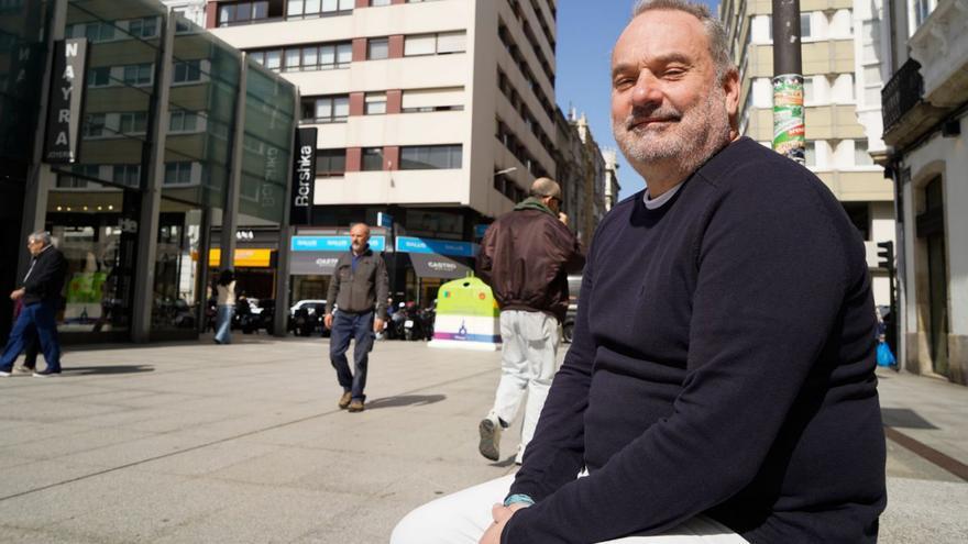 Carlos Babío, na praza de Lugo.