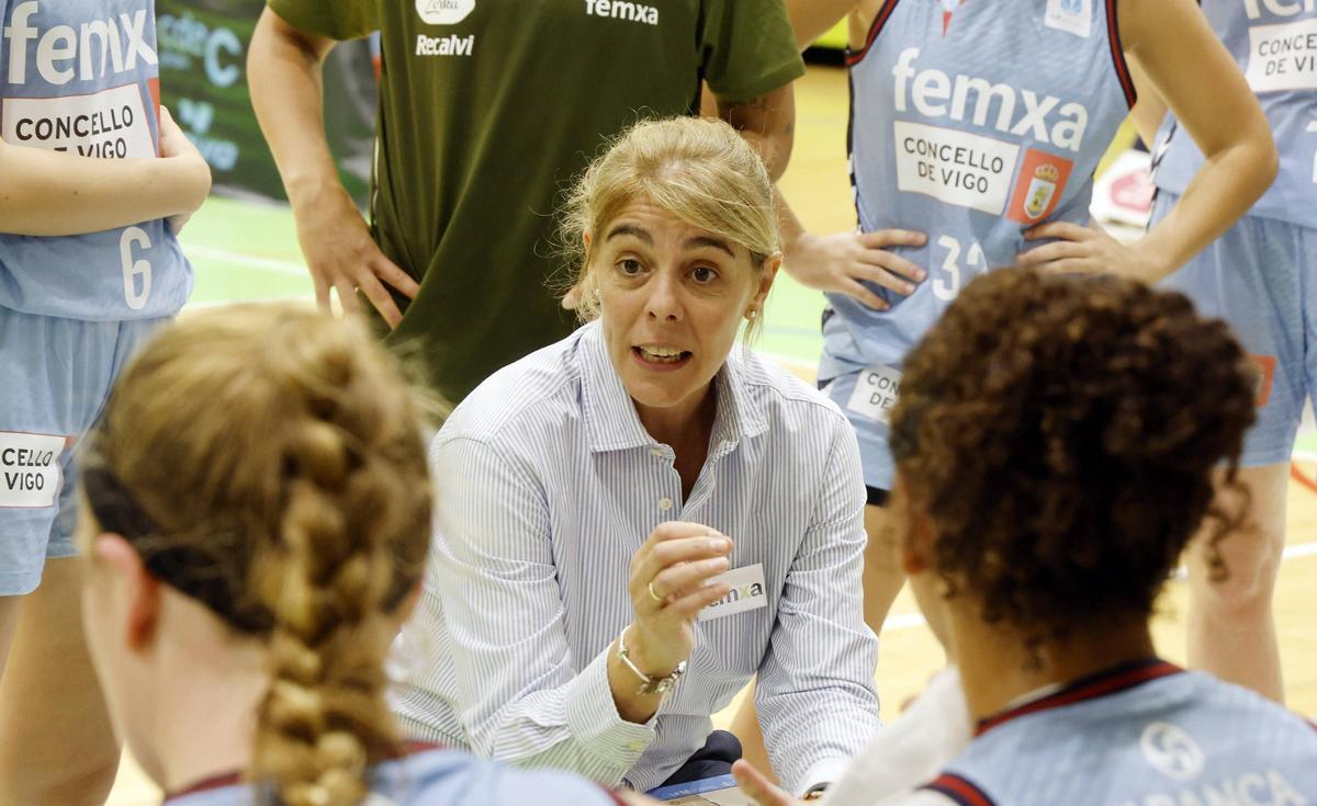 Cristina Cantero, durante un tiempo muerto.