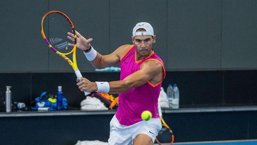 Rafa Nadal, entrenando en su academia de Manacor