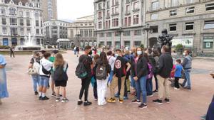 Turistas en el centro de Oviedo.
