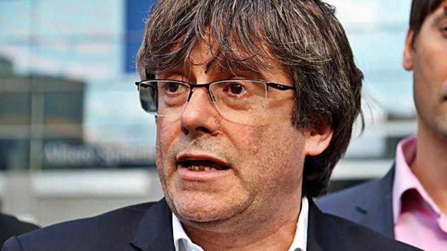 Puigdemont, ahir, davant l&#039;Eurocambra.