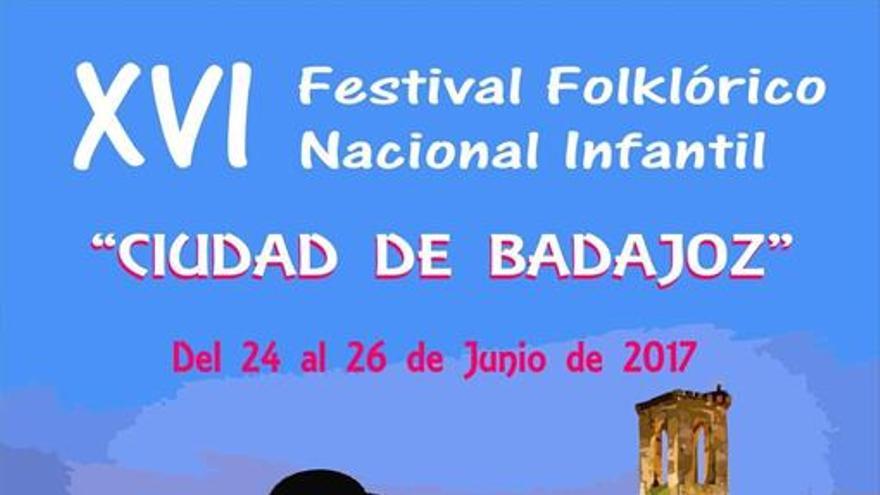 El XVl festival infantil de folclore ciudad de Badajoz, en la Terraza