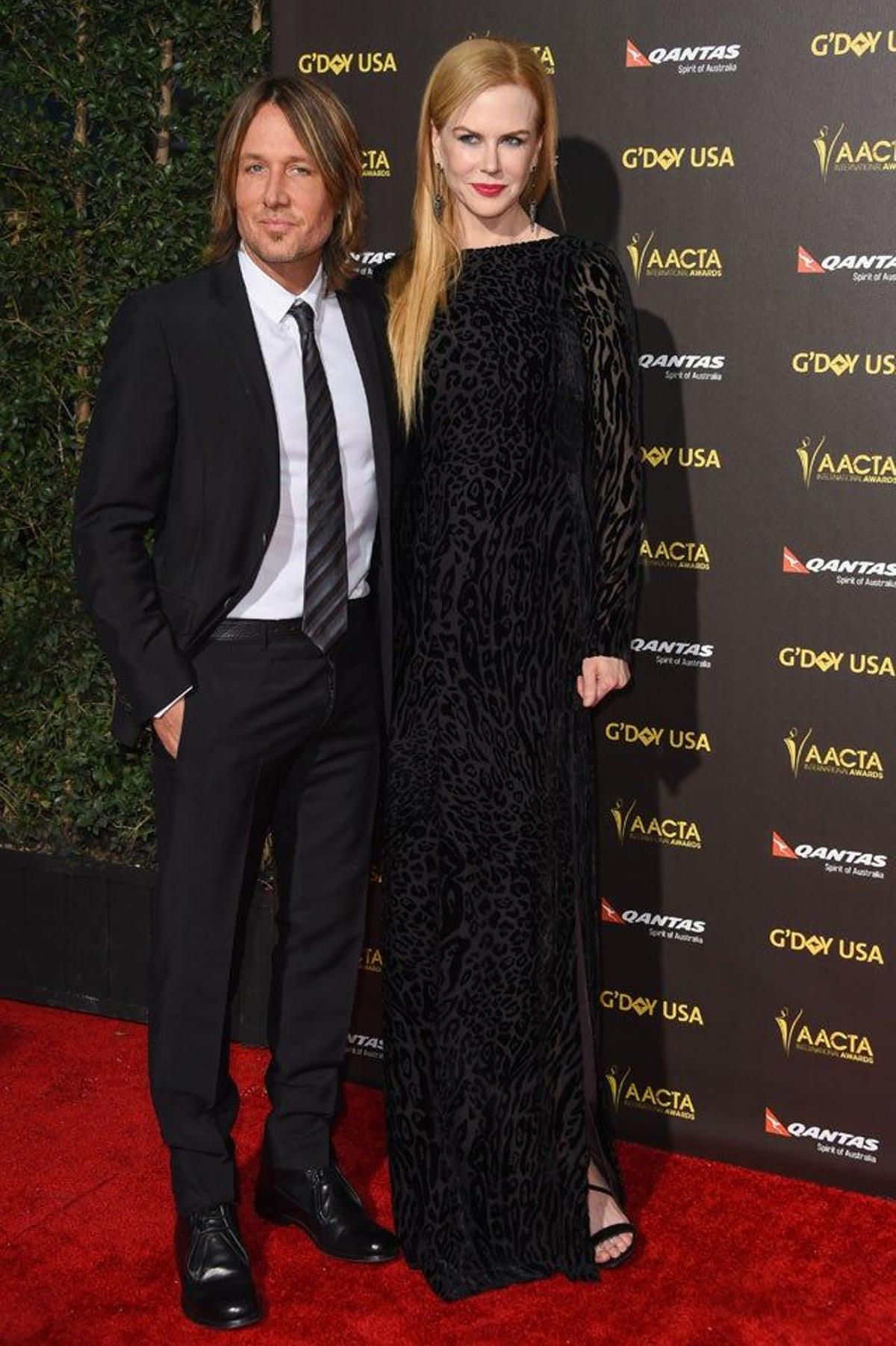 Keith Urban y Nicole Kidman en la 2015 G'Day Gala para la entrega de premios AACTA International