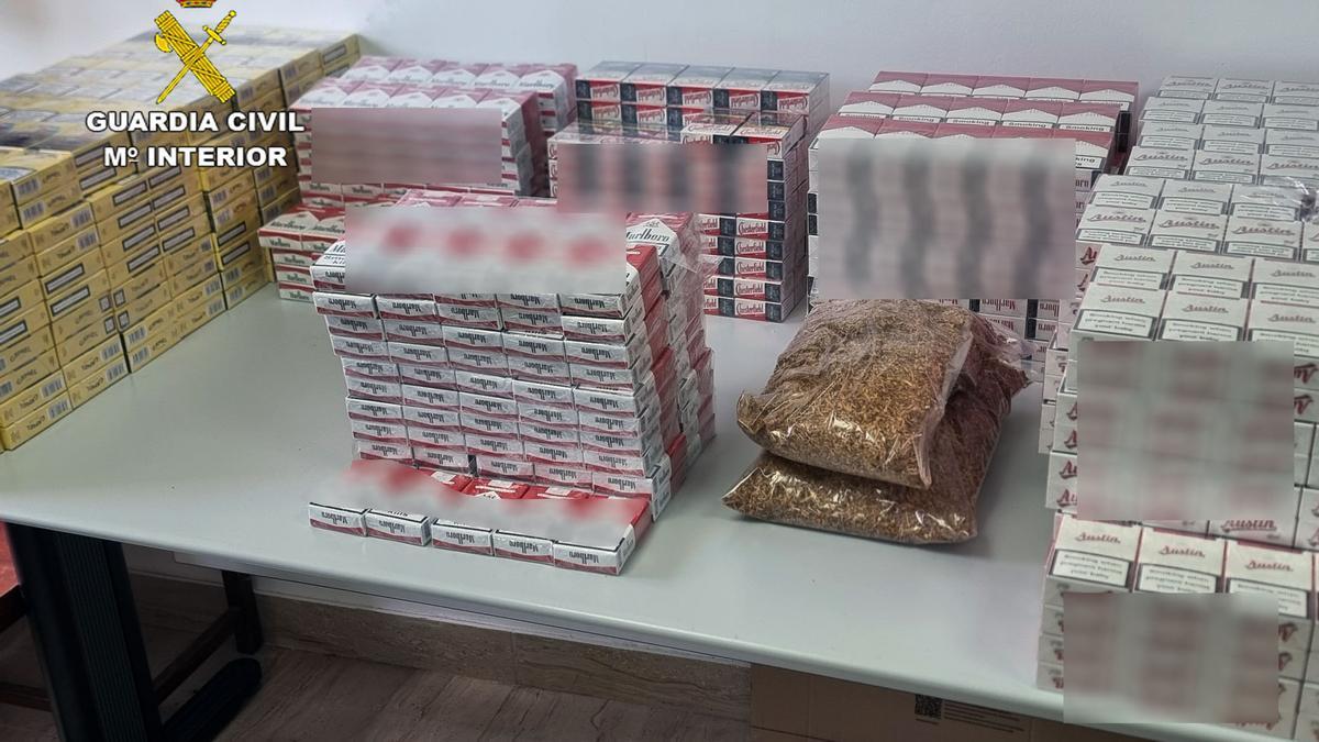 Tabaco de contrabando incautado en La Manga del Mar Menor