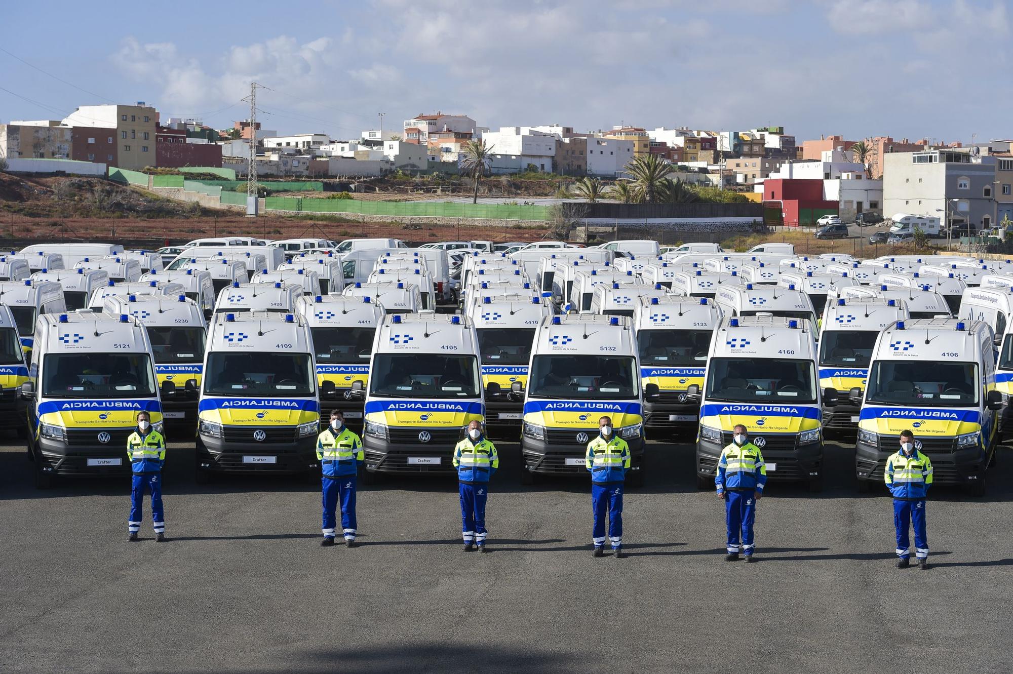 Presentación de nuevas ambulancias del transporte sanitario no urgente en Gran Canaria (5/06/2021)