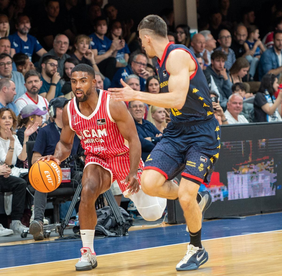 David DeJulius, base del UCAM Murcia, durante el partido ante el Morabanc Andorra.
