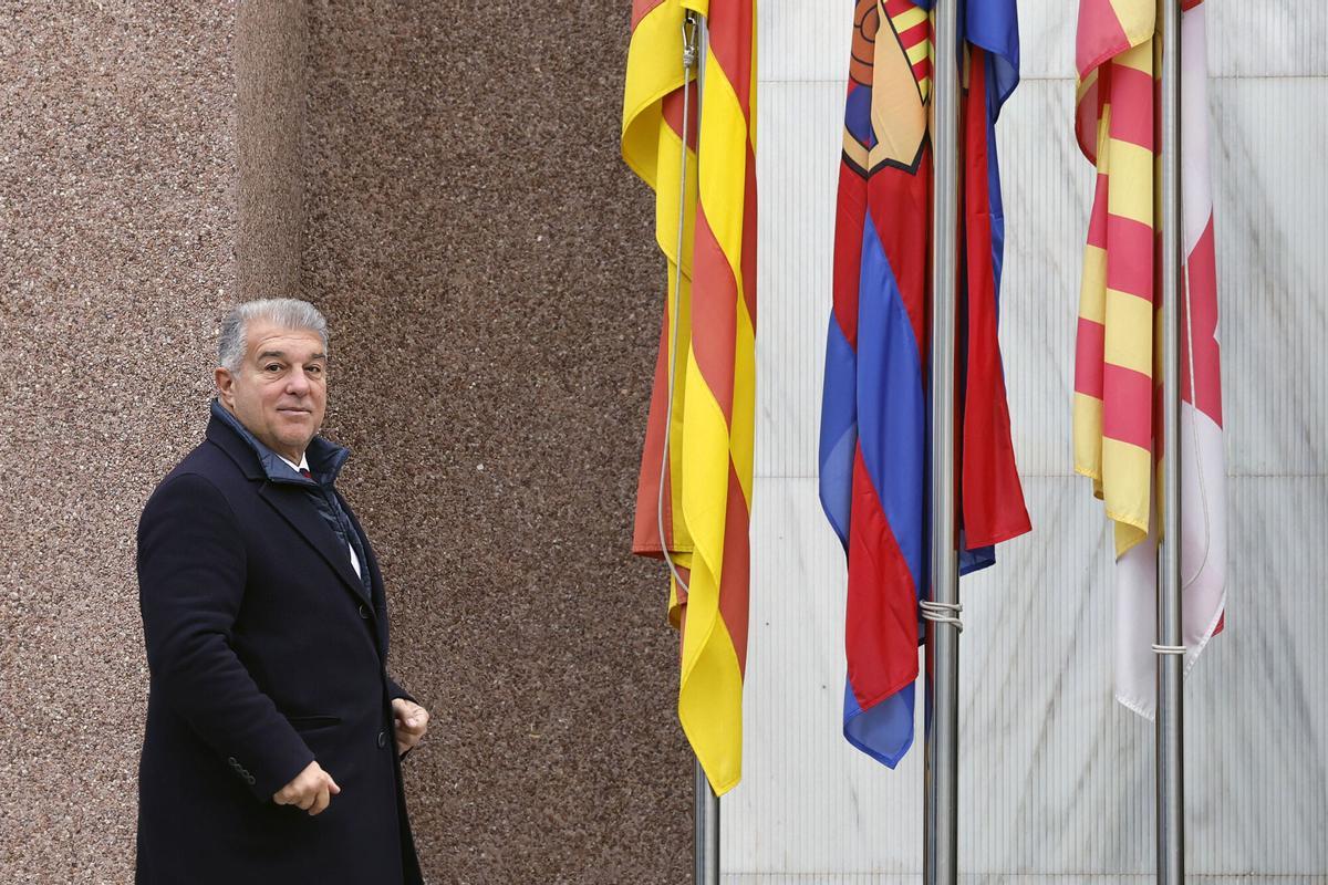 Joan Laporta el día que presentó la dimisión para presentarse a la reelección a la presidencia del FC Barcelona