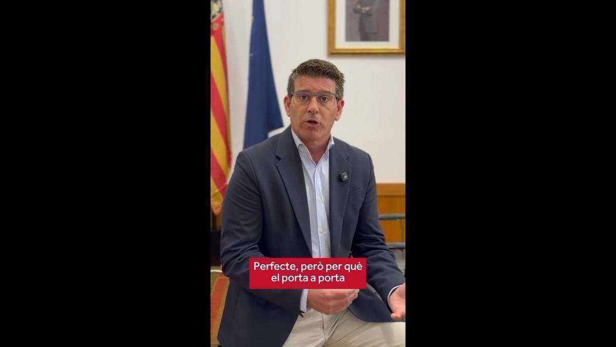 La llamada a la "calma" del alcalde de Ontinyent por la recogida puerta a puerta