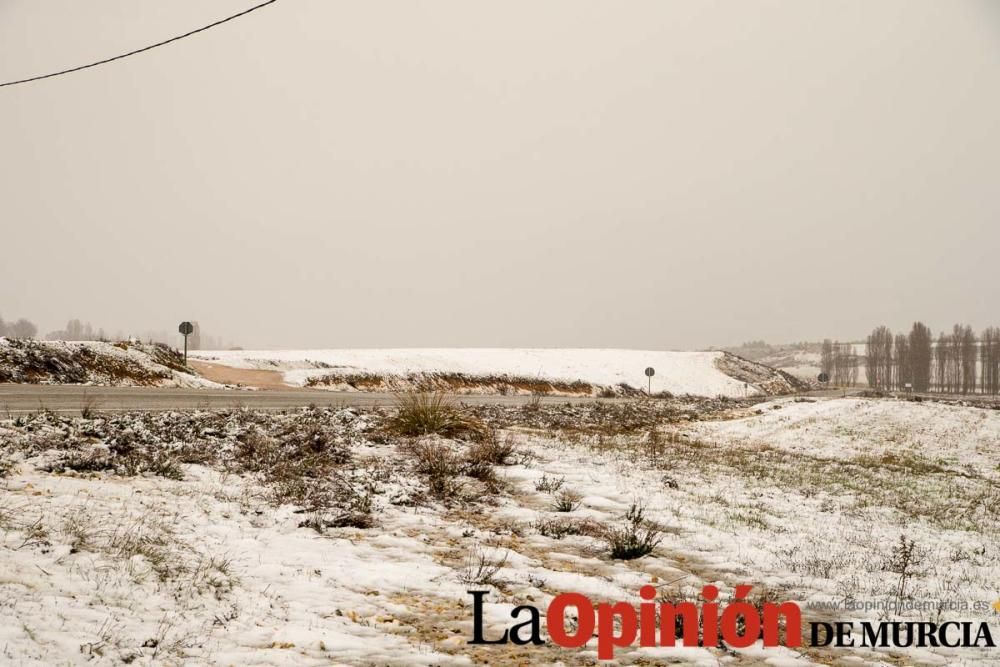 Nieve en las pedanías altas del Noroeste