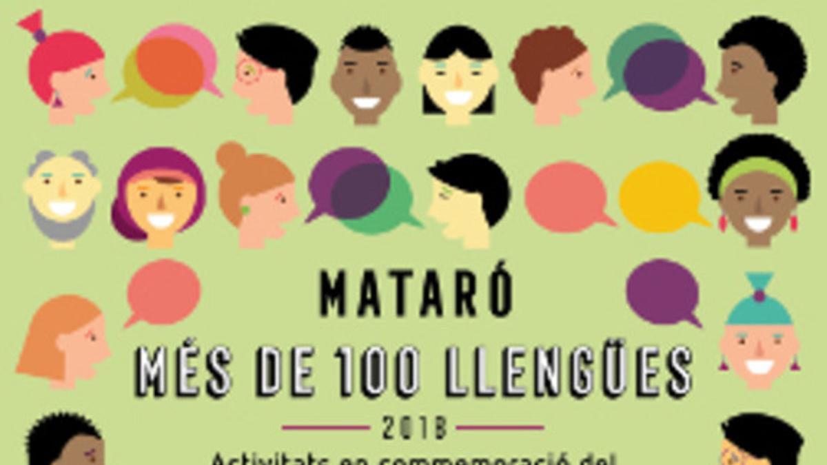 Cartel de la celebración del Día Mundial de la Lengua Materna en Mataró.