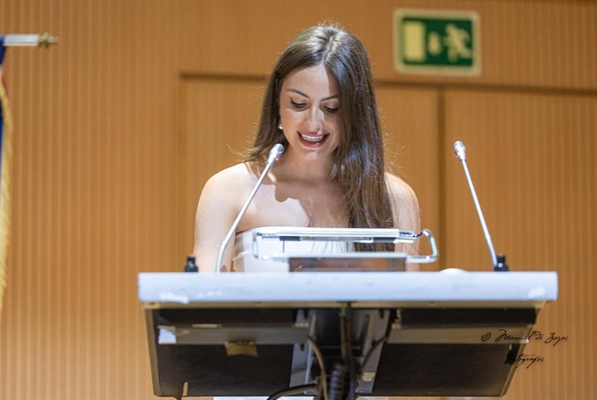 María Estela, durante su intervención