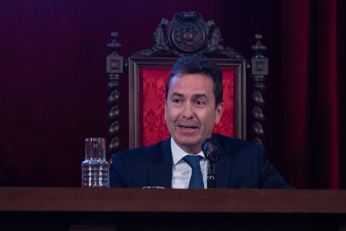 José Manuel Mieres, director territorial Este de BBVA, durante la ceremonia.