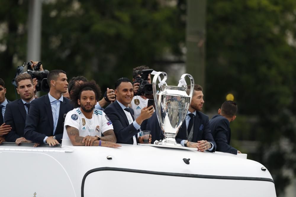 Las celebraciones del Real Madrid tras ganar su decimotercera Copa de Europa