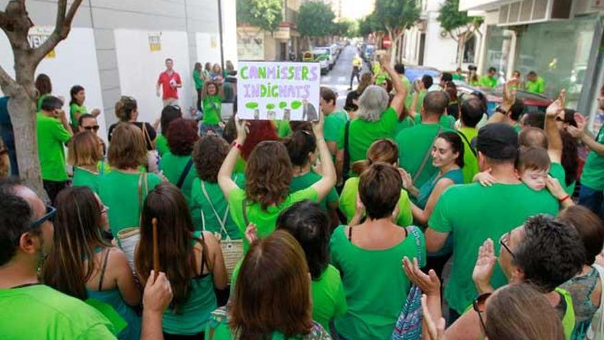 Una de las manifestaciones contra el TIL en el inicio de curso de 2013.