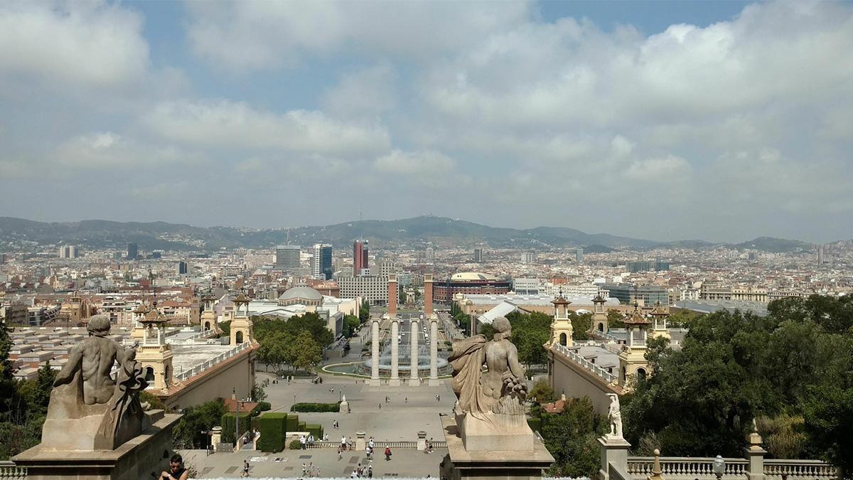 Cielo soleado en Barcelona