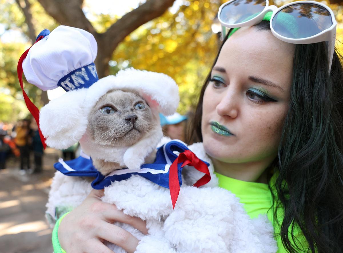 Desfile de disfraces de Halloween para perros en Nueva York