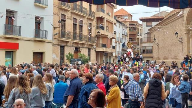 Imagen del chupinazo de Calanda, este mediodía.