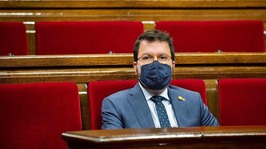 Pere Aragonès, dimecres al Parlament.