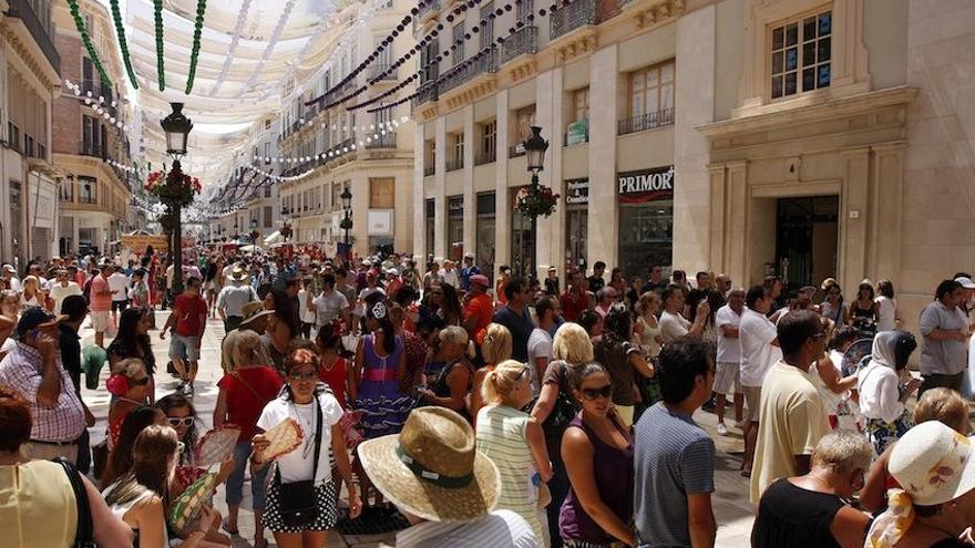 La calle Larios durante la feria del Centro.