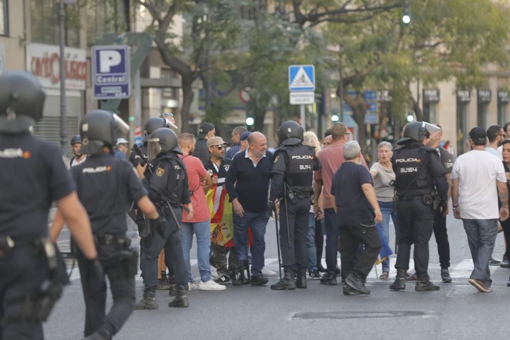 Manifestación 9 d'Octubre Valencia: tensión y altercados