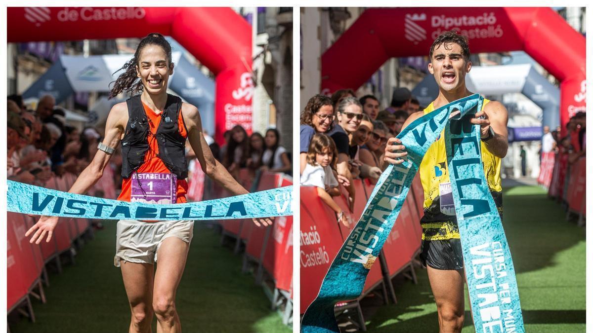 Marta Pérez y Óscar Bou, en línea de meta.