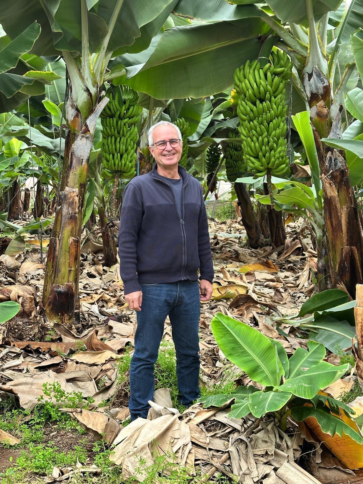 José Lorenzo, agricultor en el noroeste de Gran Canaria.