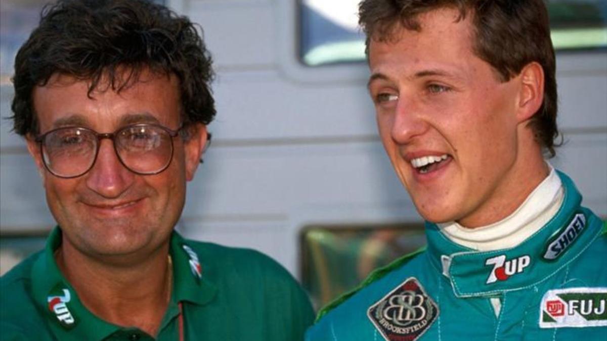 Eddie Jordan y Michael Schumacher