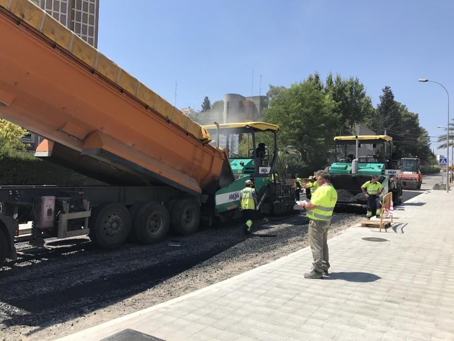 Asfaltatge plaça del Sol de figueres