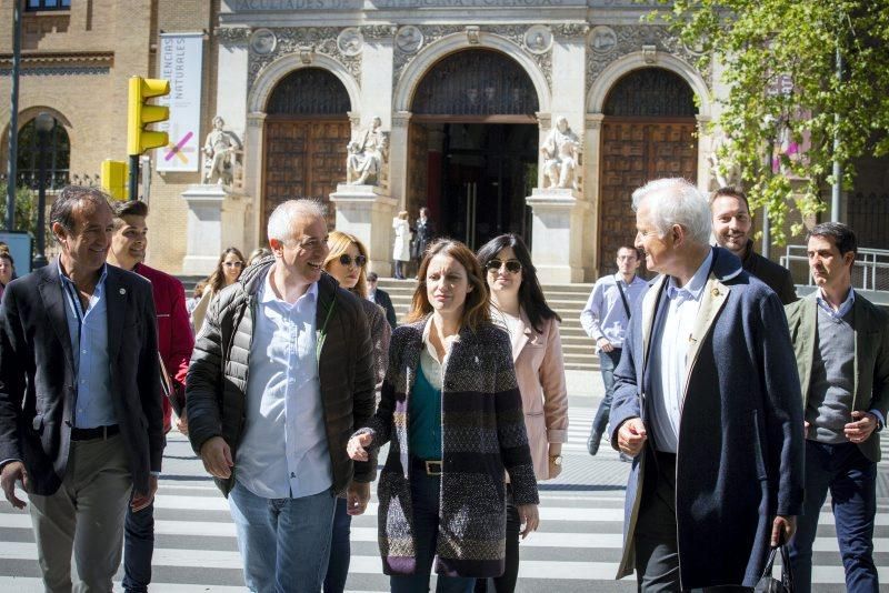 La vicesecretaria de Estudios y Programas del PP, Andrea Levy, en Zaragoza