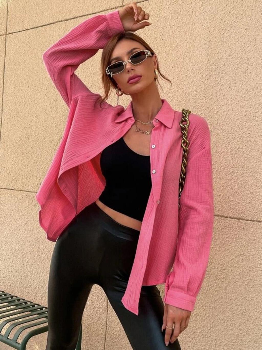Camisa rosa de Shein (precio: 13 euros)