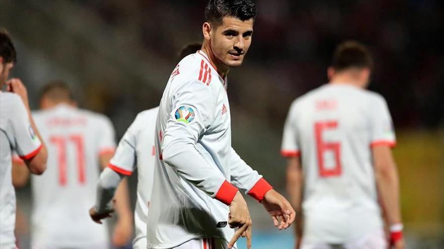 Morata lidera la plácida victoria de España ante una frágil Malta