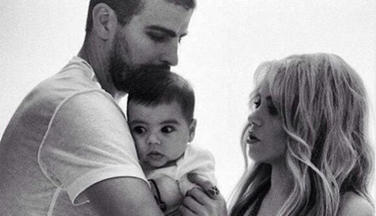 GENTE Shakira y Piqué posan con el pequeño Milan . Foto: Facebook visita que el jugador blaugrana realizó a Los Ángeles para estar junto a su pareja y el hijo de ambos
