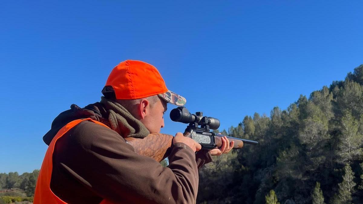 Un cazador durante una batida de jabalíes contra la sobrepoblación y la peste porcina