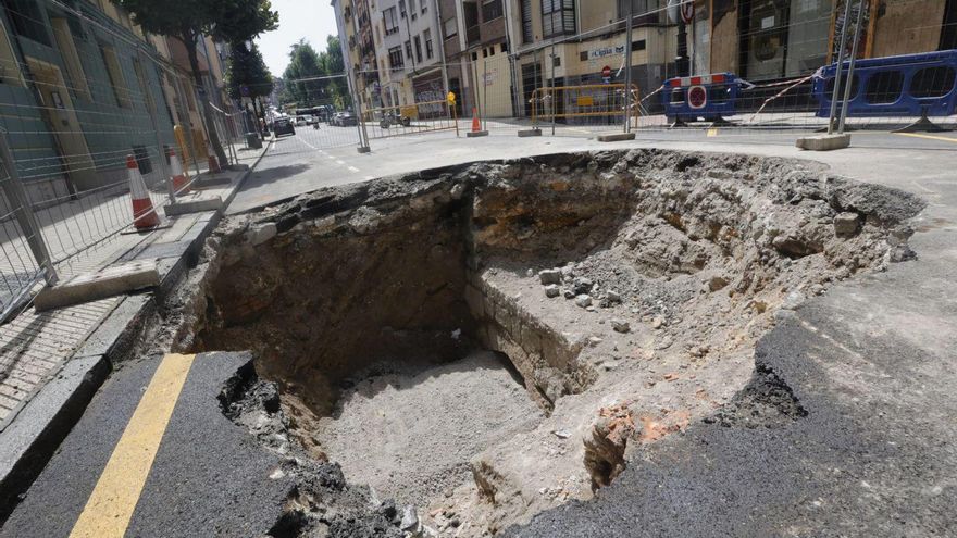 El aspecto de los restos, el miércoles al mediodía.