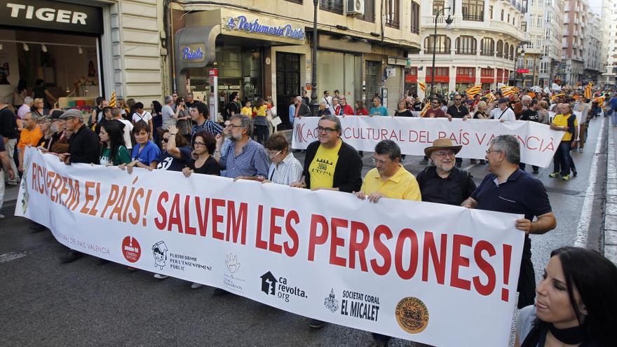 Manifestación del 25 d&#039; abril en Valencia.