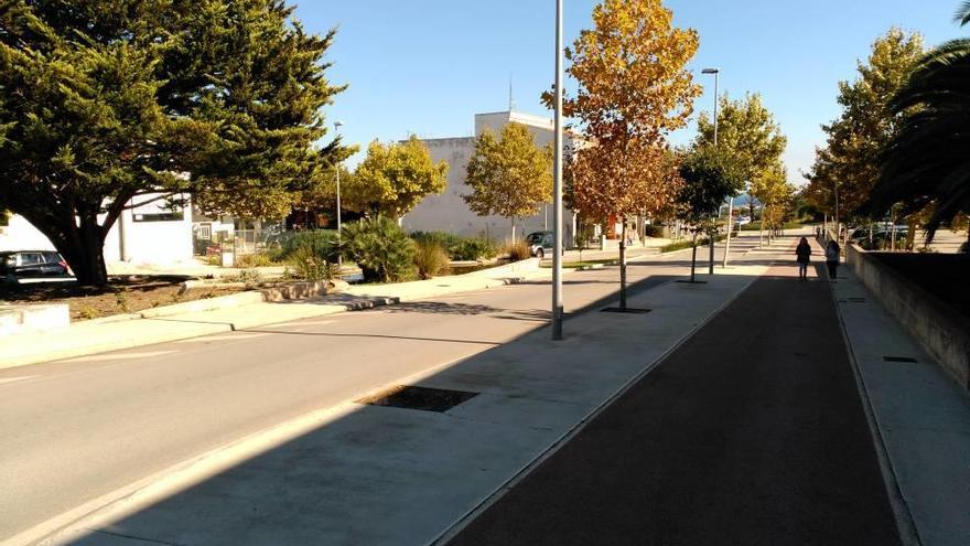 Panorámica del polémico carril bici a Cala Millor.