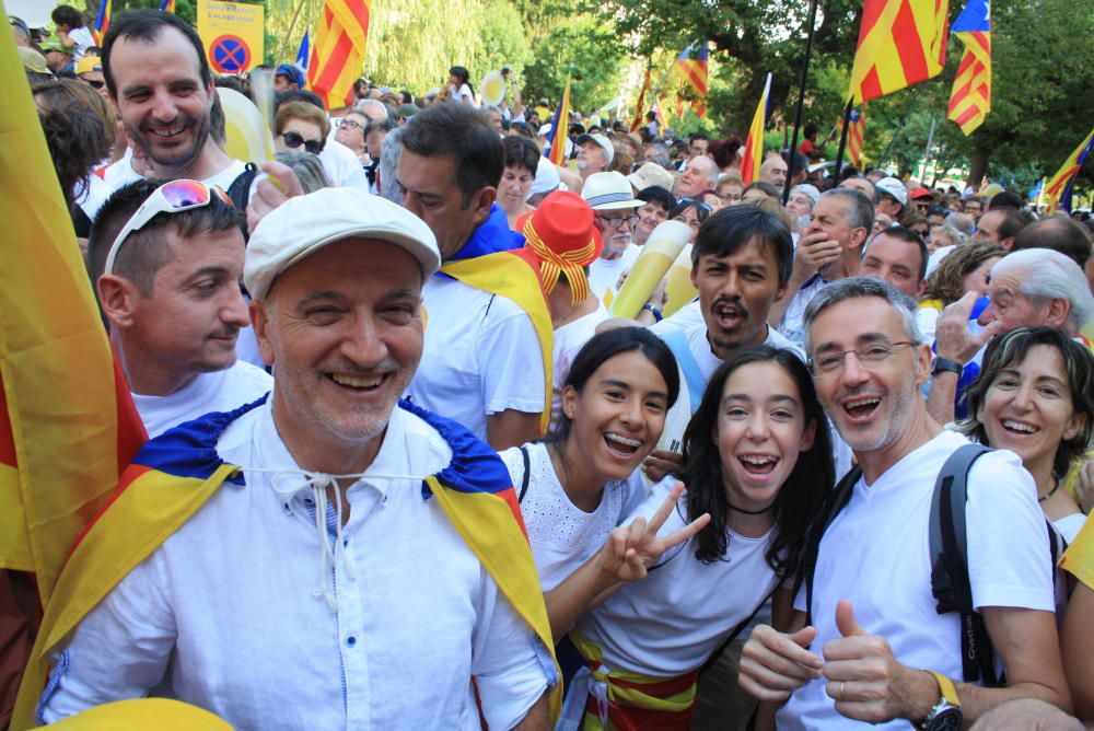 Gent de la Cerdanya a la concentració de l'11-S a Berga