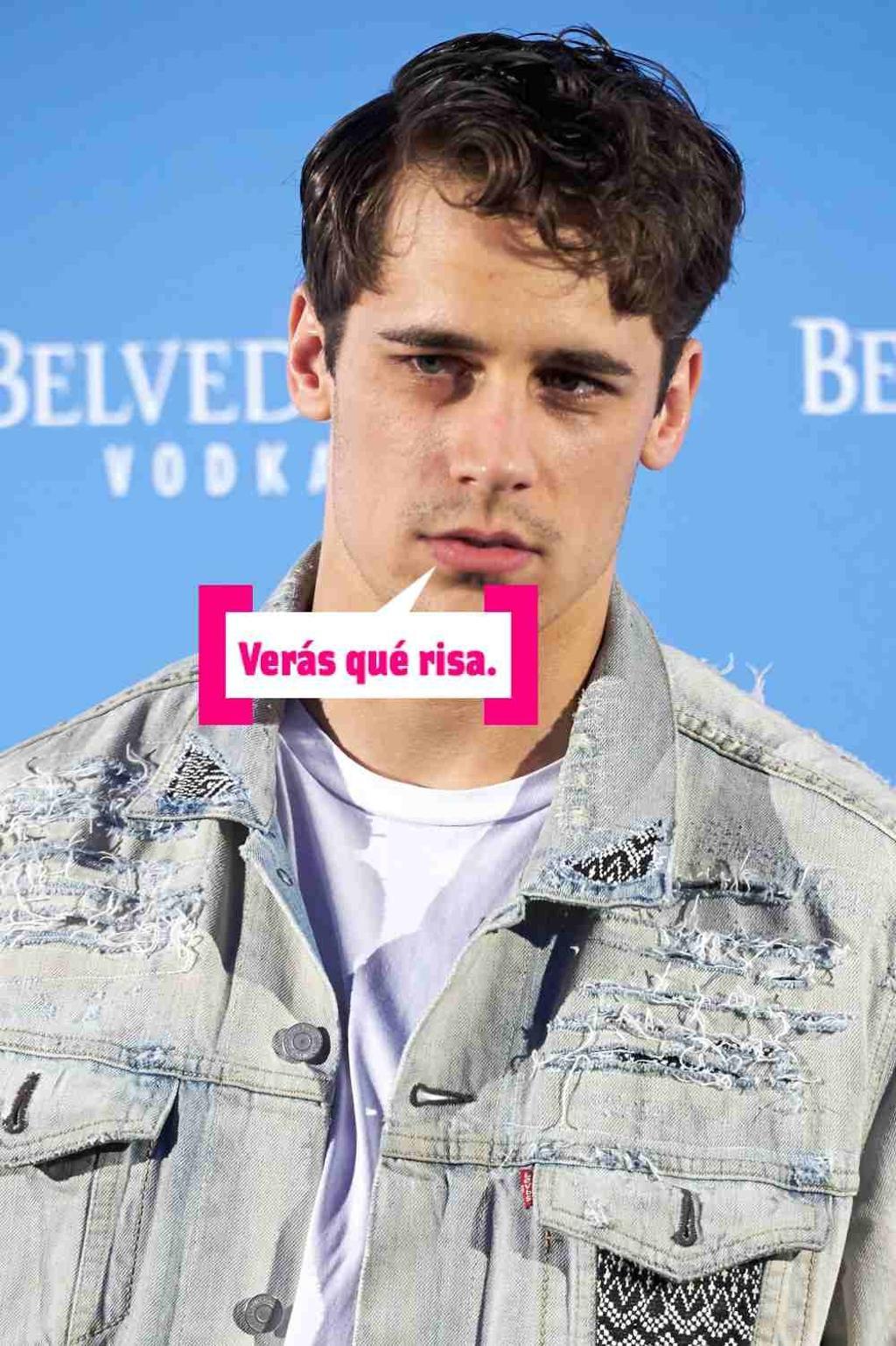 Martiño Rivas con cara de serio en la fiesta Belvedere Vodka en Madrid