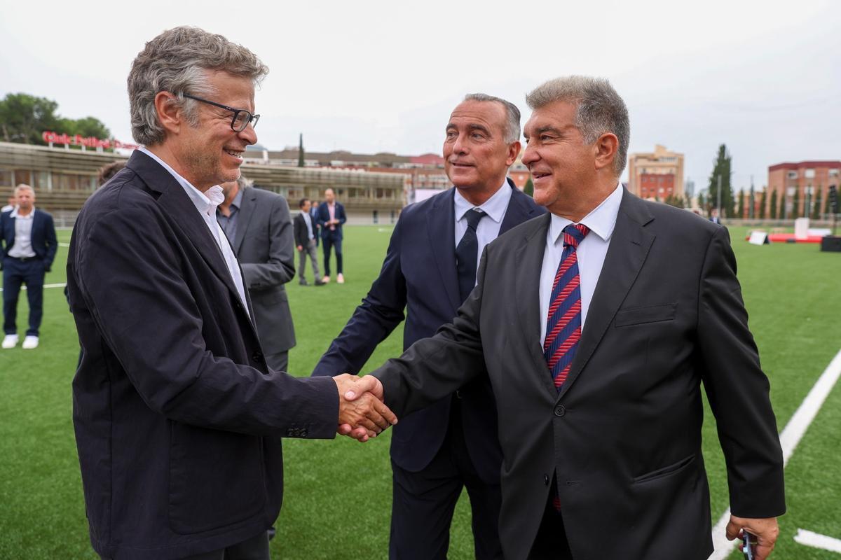 La presentación de la Ciudad deportiva de la Damm, en imágenes